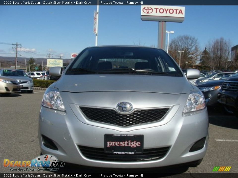 2012 Toyota Yaris Sedan Classic Silver Metallic / Dark Gray Photo #2