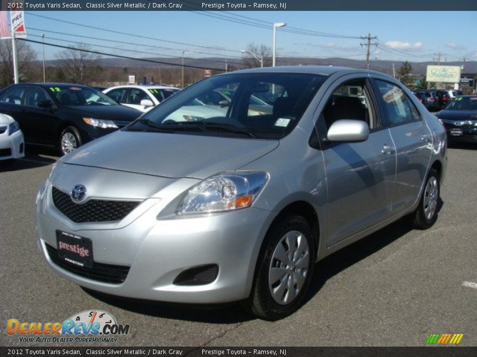 2012 Toyota Yaris Sedan Classic Silver Metallic / Dark Gray Photo #3