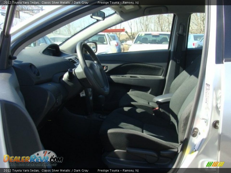 2012 Toyota Yaris Sedan Classic Silver Metallic / Dark Gray Photo #7