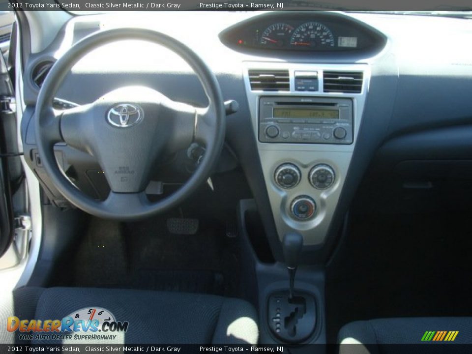 2012 Toyota Yaris Sedan Classic Silver Metallic / Dark Gray Photo #9