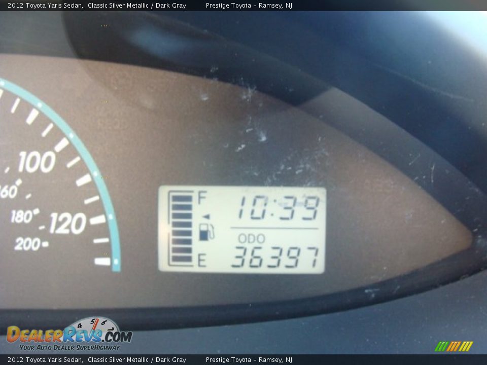 2012 Toyota Yaris Sedan Classic Silver Metallic / Dark Gray Photo #10