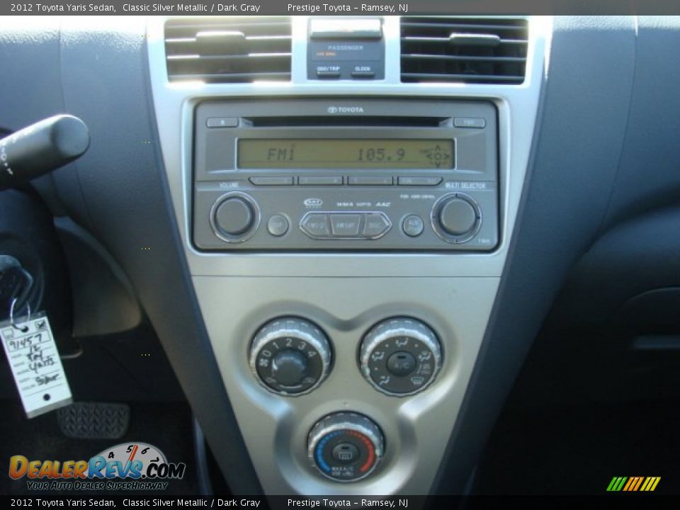 2012 Toyota Yaris Sedan Classic Silver Metallic / Dark Gray Photo #11
