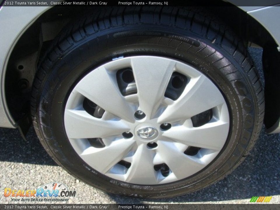 2012 Toyota Yaris Sedan Classic Silver Metallic / Dark Gray Photo #14
