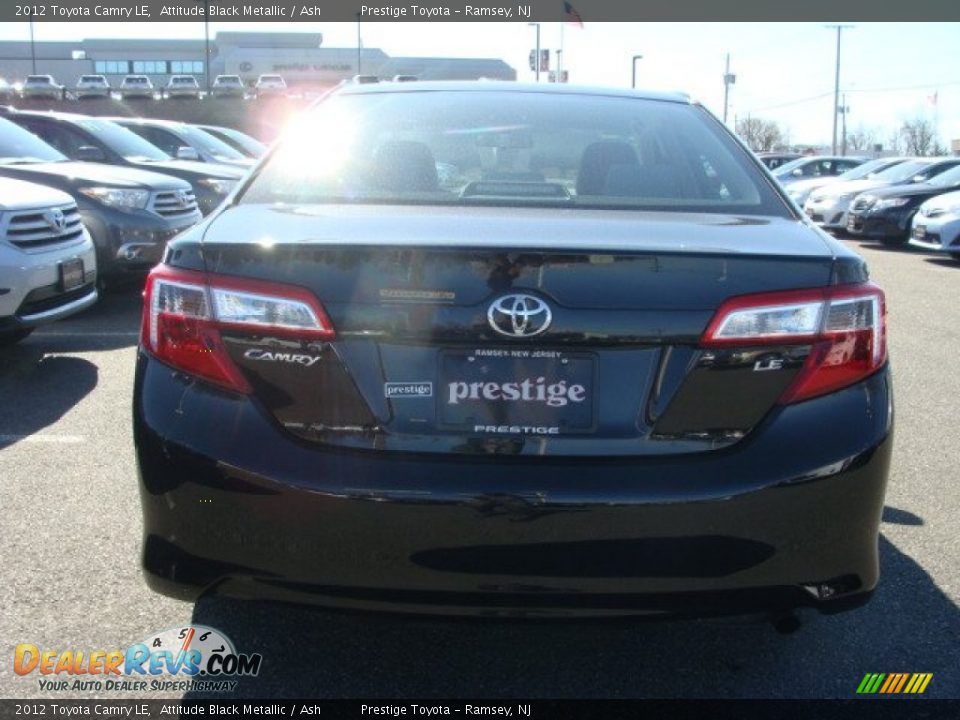2012 Toyota Camry LE Attitude Black Metallic / Ash Photo #5