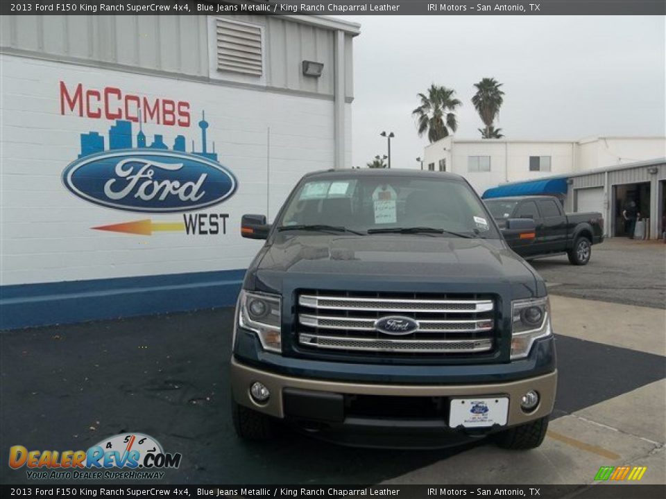2013 Ford F150 King Ranch SuperCrew 4x4 Blue Jeans Metallic / King Ranch Chaparral Leather Photo #1
