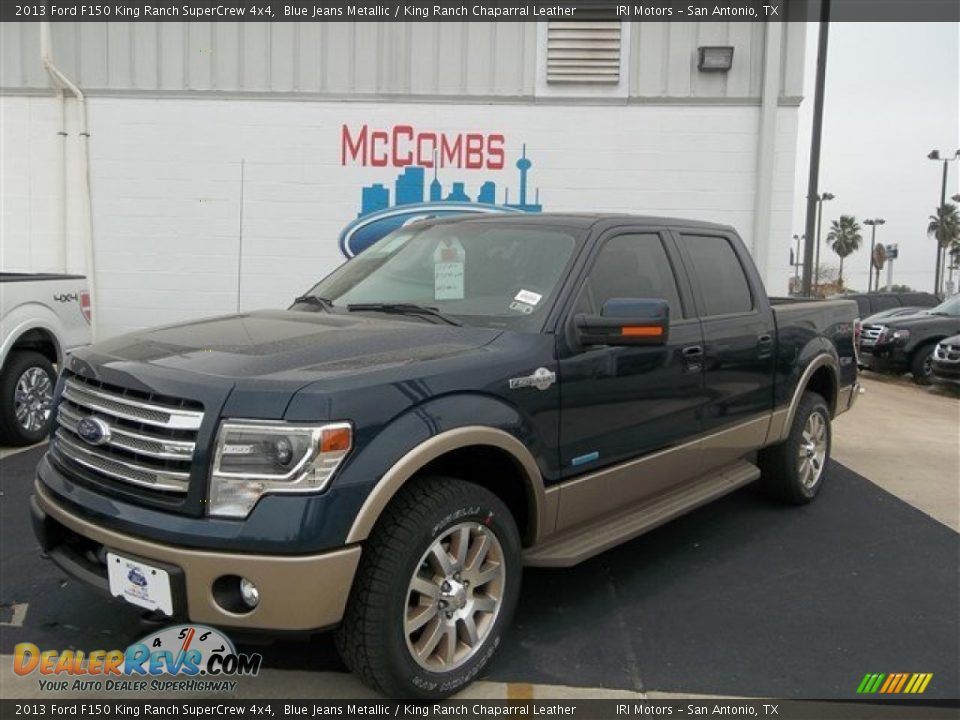 2013 Ford F150 King Ranch SuperCrew 4x4 Blue Jeans Metallic / King Ranch Chaparral Leather Photo #2