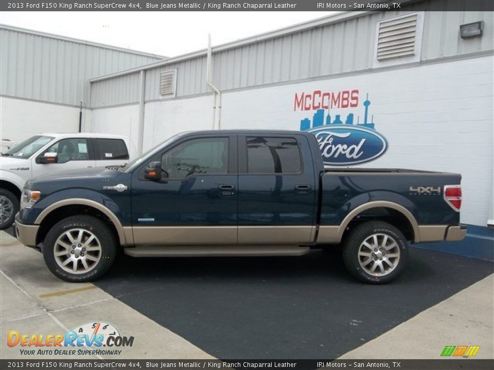 2013 Ford F150 King Ranch SuperCrew 4x4 Blue Jeans Metallic / King Ranch Chaparral Leather Photo #3