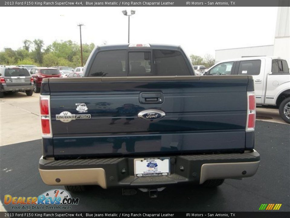 2013 Ford F150 King Ranch SuperCrew 4x4 Blue Jeans Metallic / King Ranch Chaparral Leather Photo #4