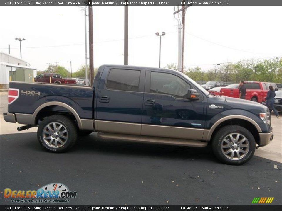 2013 Ford F150 King Ranch SuperCrew 4x4 Blue Jeans Metallic / King Ranch Chaparral Leather Photo #13