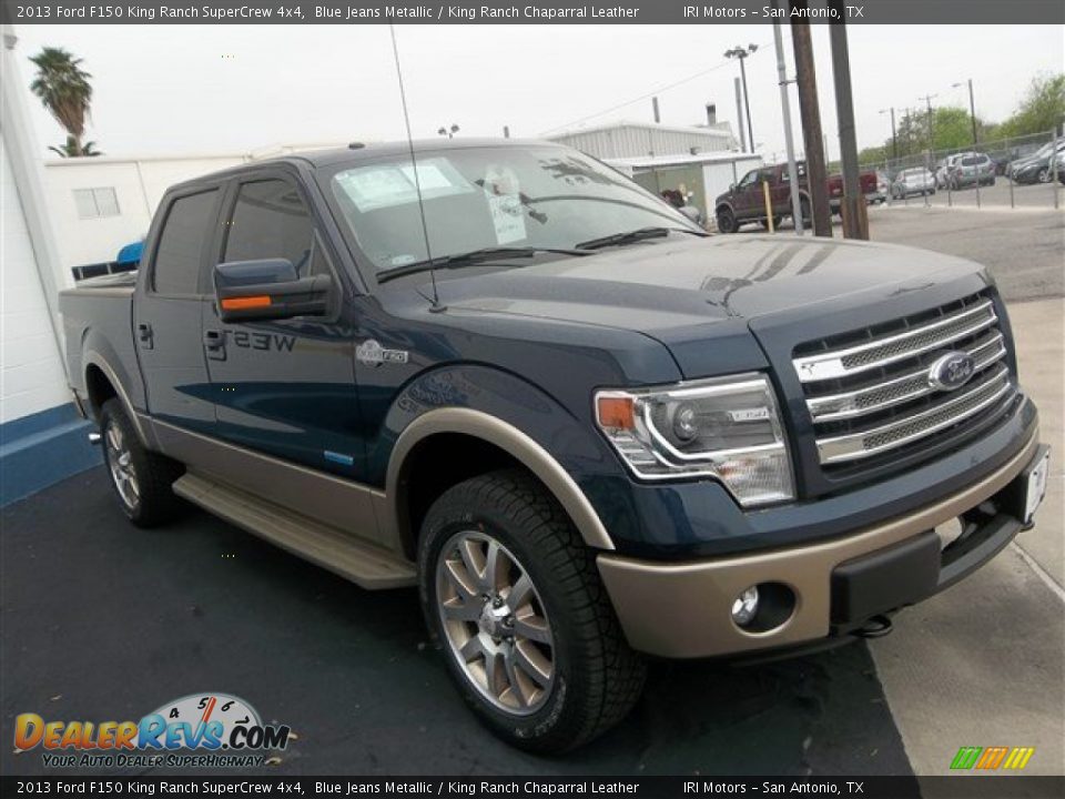 2013 Ford F150 King Ranch SuperCrew 4x4 Blue Jeans Metallic / King Ranch Chaparral Leather Photo #14