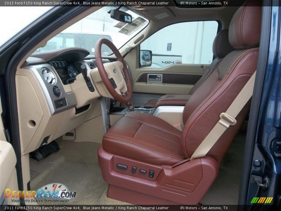 2013 Ford F150 King Ranch SuperCrew 4x4 Blue Jeans Metallic / King Ranch Chaparral Leather Photo #22