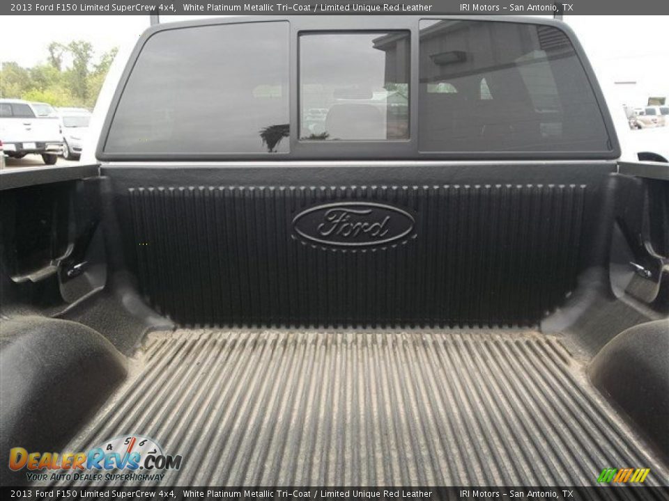 2013 Ford F150 Limited SuperCrew 4x4 White Platinum Metallic Tri-Coat / Limited Unique Red Leather Photo #6