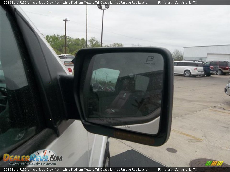 2013 Ford F150 Limited SuperCrew 4x4 White Platinum Metallic Tri-Coat / Limited Unique Red Leather Photo #9