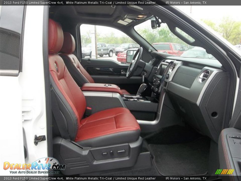 Limited Unique Red Leather Interior - 2013 Ford F150 Limited SuperCrew 4x4 Photo #16