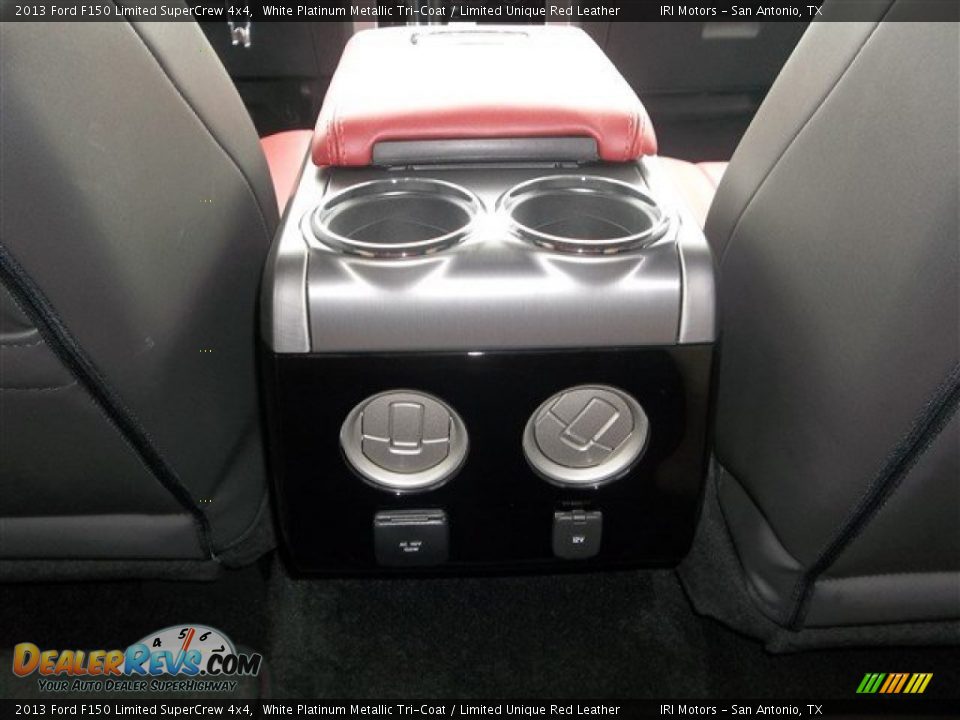 2013 Ford F150 Limited SuperCrew 4x4 White Platinum Metallic Tri-Coat / Limited Unique Red Leather Photo #19