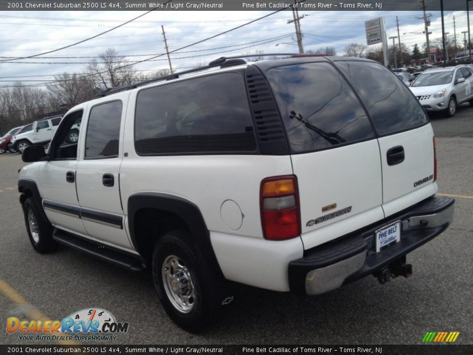2001 Chevrolet Suburban 2500 LS 4x4 Summit White / Light Gray/Neutral Photo #5