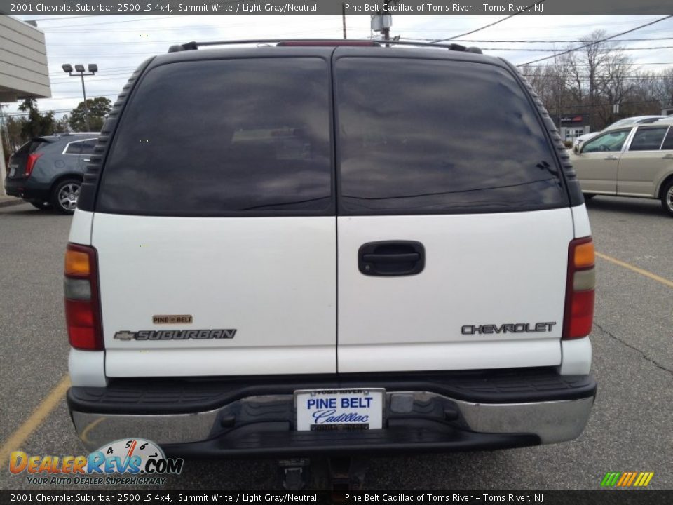 2001 Chevrolet Suburban 2500 LS 4x4 Summit White / Light Gray/Neutral Photo #6