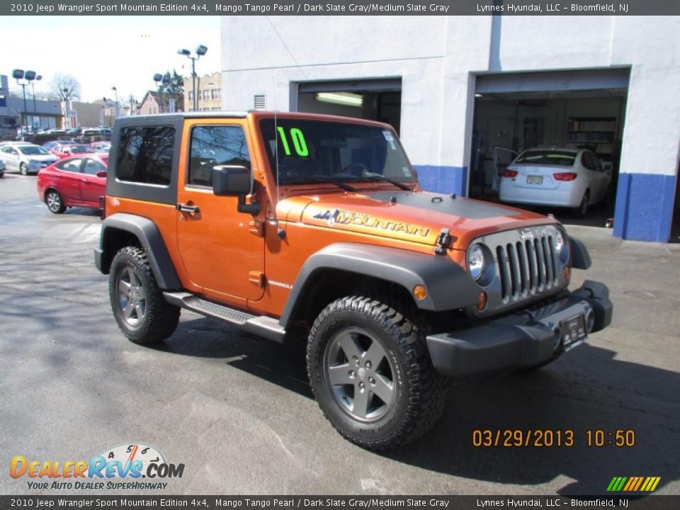2010 Jeep Wrangler Sport Mountain Edition 4x4 Mango Tango Pearl / Dark Slate Gray/Medium Slate Gray Photo #1