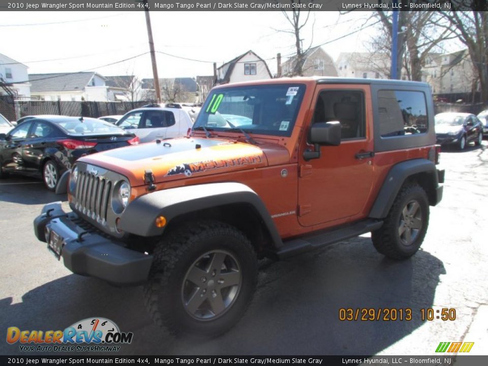 2010 Jeep Wrangler Sport Mountain Edition 4x4 Mango Tango Pearl / Dark Slate Gray/Medium Slate Gray Photo #2