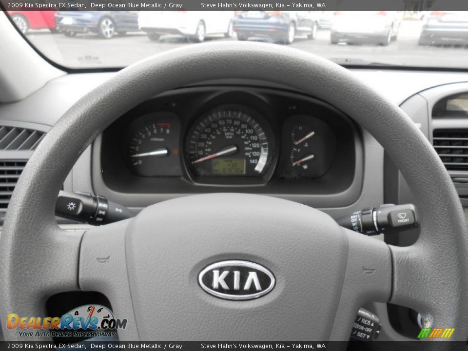 2009 Kia Spectra EX Sedan Deep Ocean Blue Metallic / Gray Photo #12