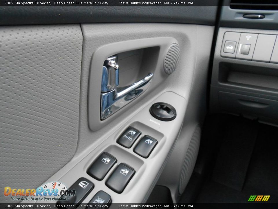 2009 Kia Spectra EX Sedan Deep Ocean Blue Metallic / Gray Photo #13