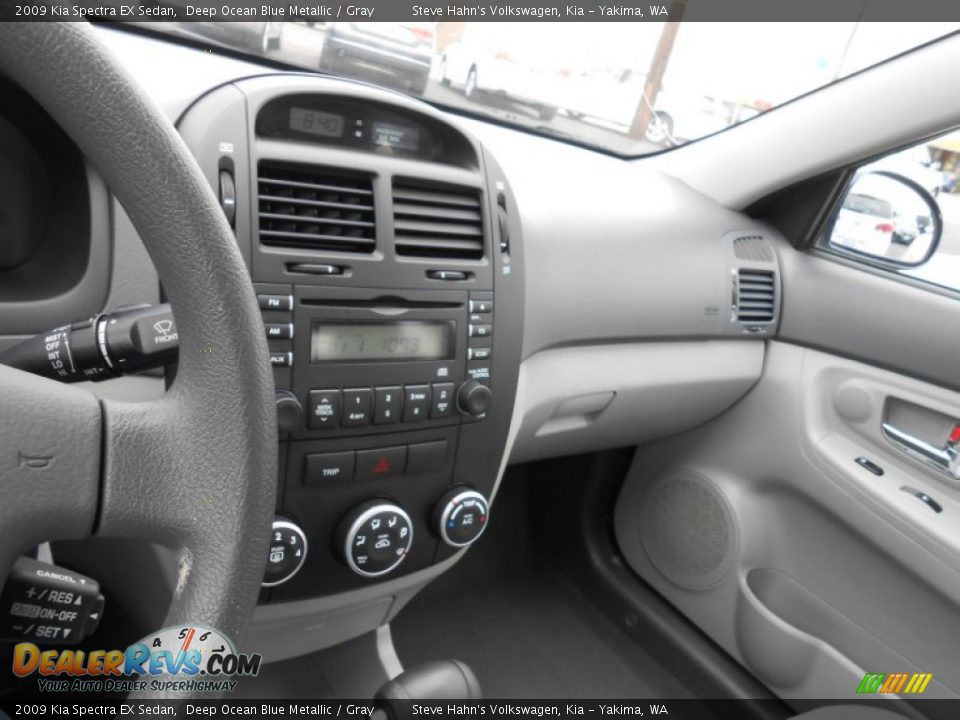 2009 Kia Spectra EX Sedan Deep Ocean Blue Metallic / Gray Photo #14