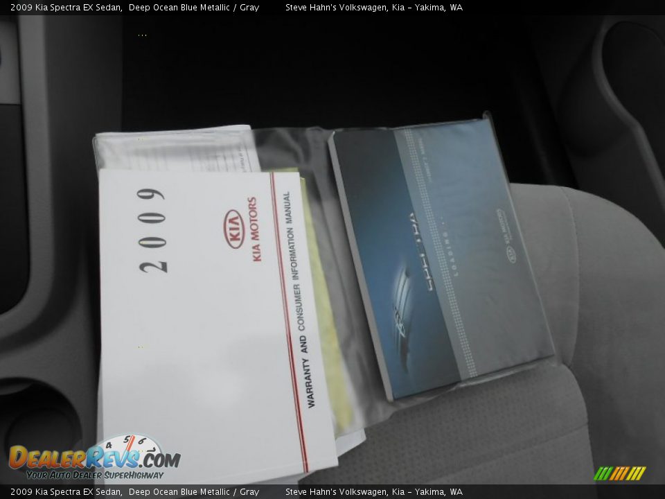 2009 Kia Spectra EX Sedan Deep Ocean Blue Metallic / Gray Photo #17