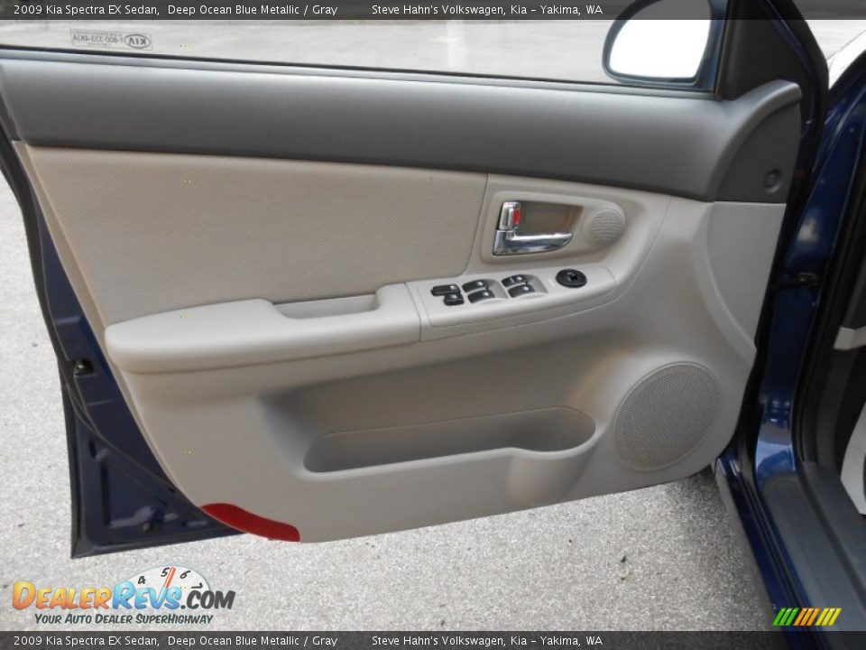 2009 Kia Spectra EX Sedan Deep Ocean Blue Metallic / Gray Photo #20