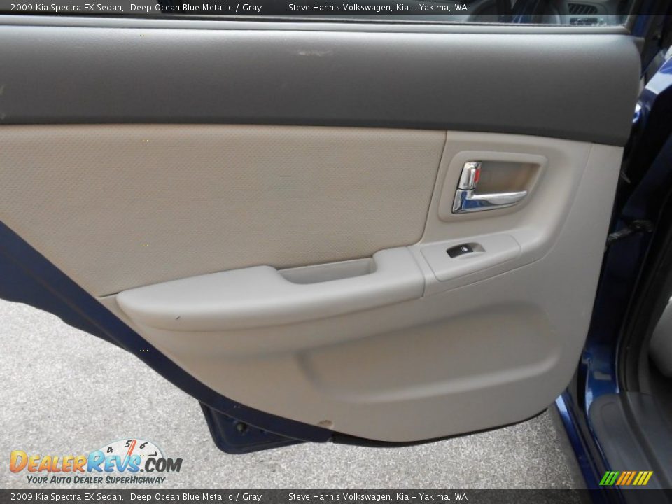 2009 Kia Spectra EX Sedan Deep Ocean Blue Metallic / Gray Photo #22