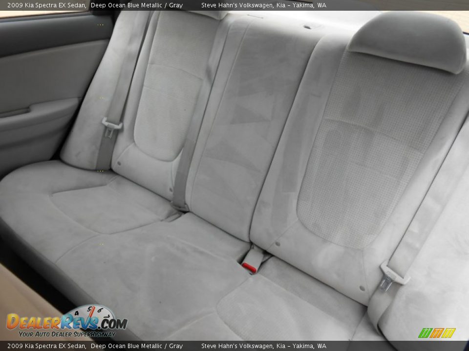 2009 Kia Spectra EX Sedan Deep Ocean Blue Metallic / Gray Photo #24