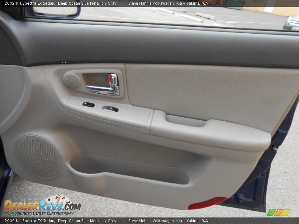 2009 Kia Spectra EX Sedan Deep Ocean Blue Metallic / Gray Photo #25