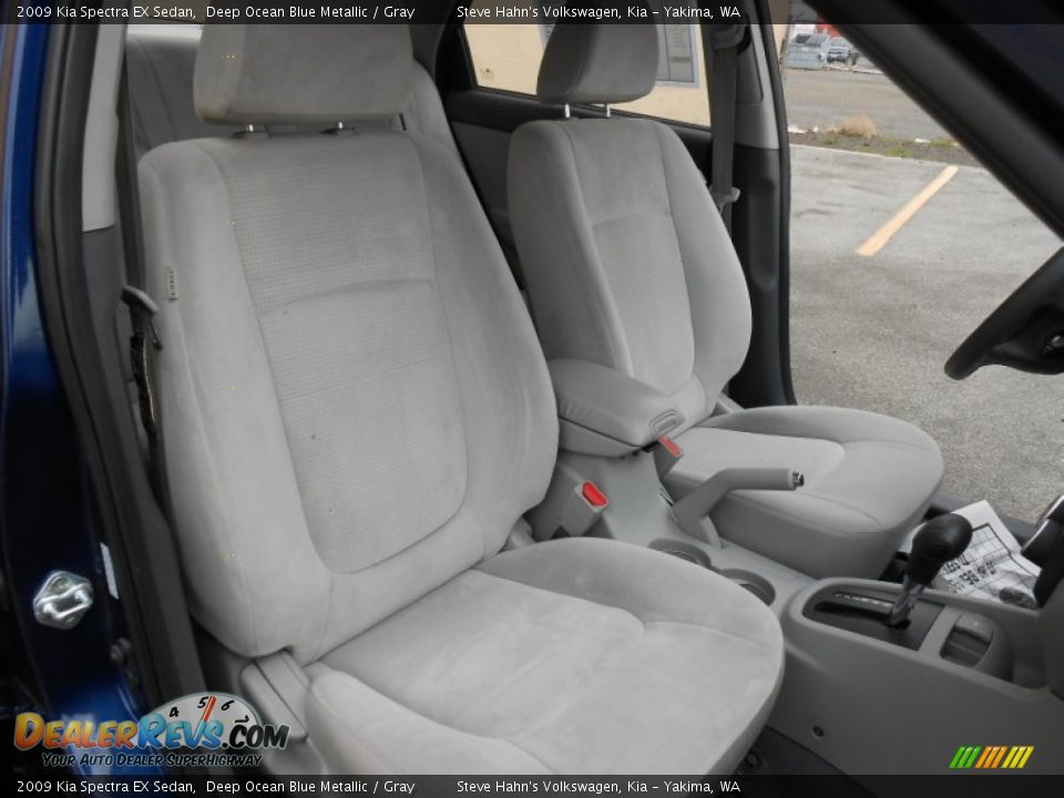 2009 Kia Spectra EX Sedan Deep Ocean Blue Metallic / Gray Photo #27