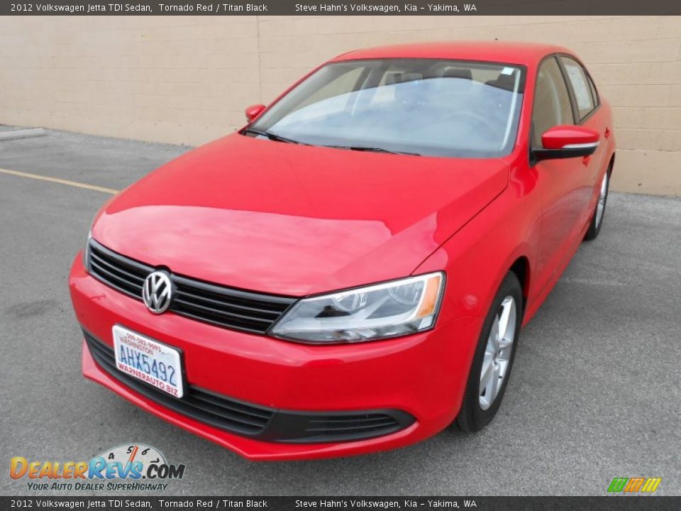 2012 Volkswagen Jetta TDI Sedan Tornado Red / Titan Black Photo #5