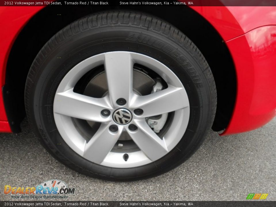 2012 Volkswagen Jetta TDI Sedan Tornado Red / Titan Black Photo #9