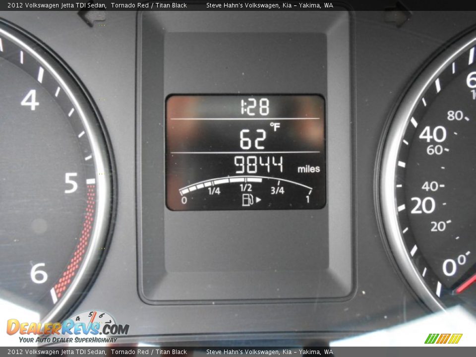 2012 Volkswagen Jetta TDI Sedan Tornado Red / Titan Black Photo #10