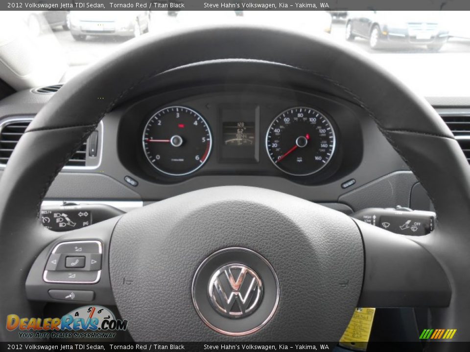2012 Volkswagen Jetta TDI Sedan Tornado Red / Titan Black Photo #11