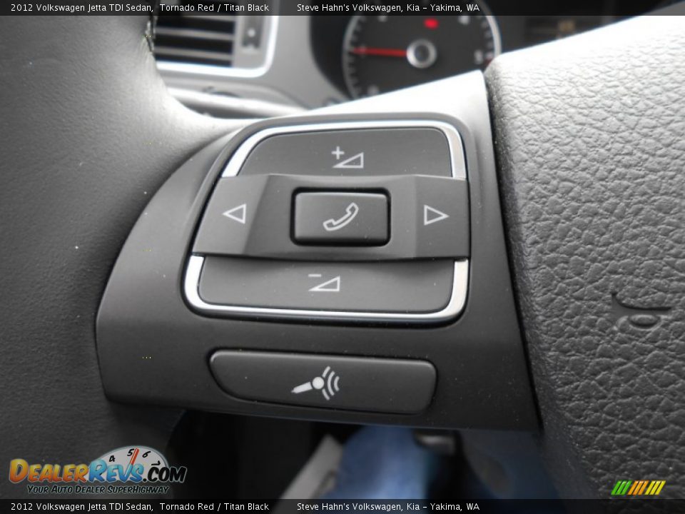 2012 Volkswagen Jetta TDI Sedan Tornado Red / Titan Black Photo #13