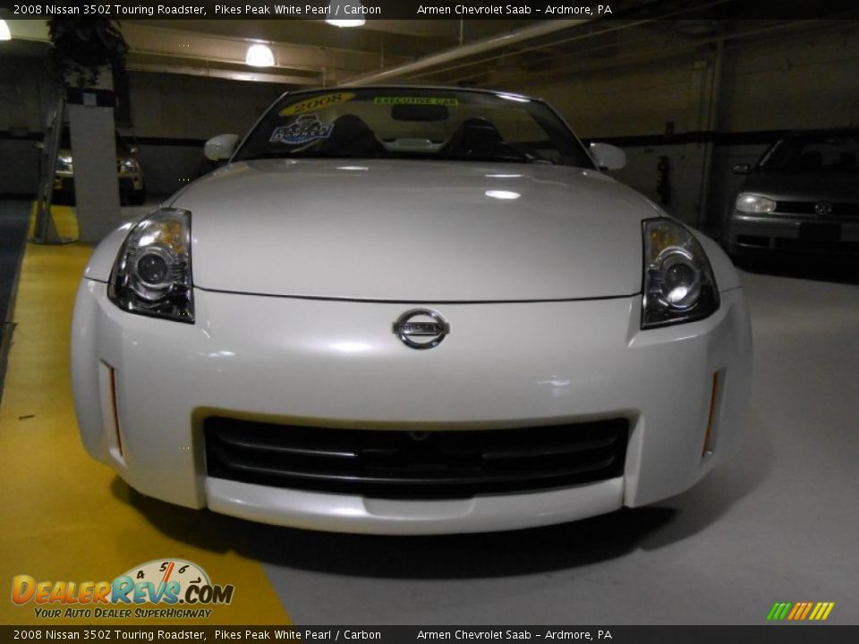 2008 Nissan 350Z Touring Roadster Pikes Peak White Pearl / Carbon Photo #2