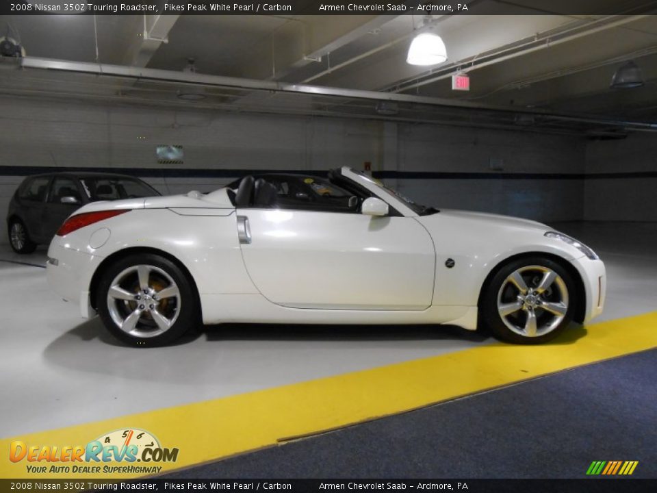 2008 Nissan 350Z Touring Roadster Pikes Peak White Pearl / Carbon Photo #4