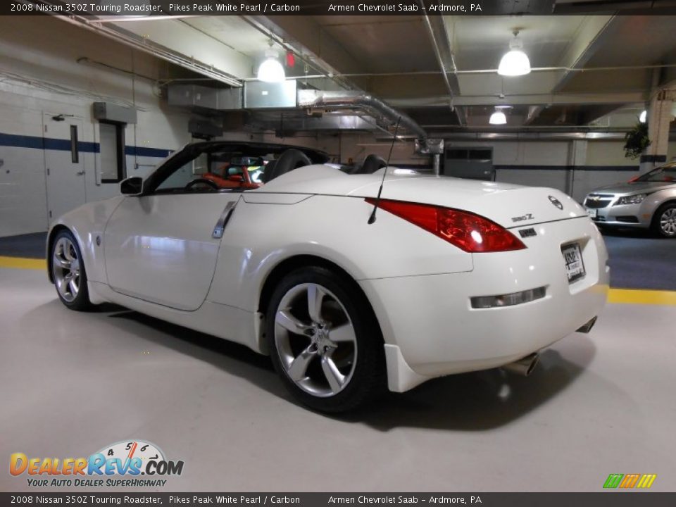 2008 Nissan 350Z Touring Roadster Pikes Peak White Pearl / Carbon Photo #7