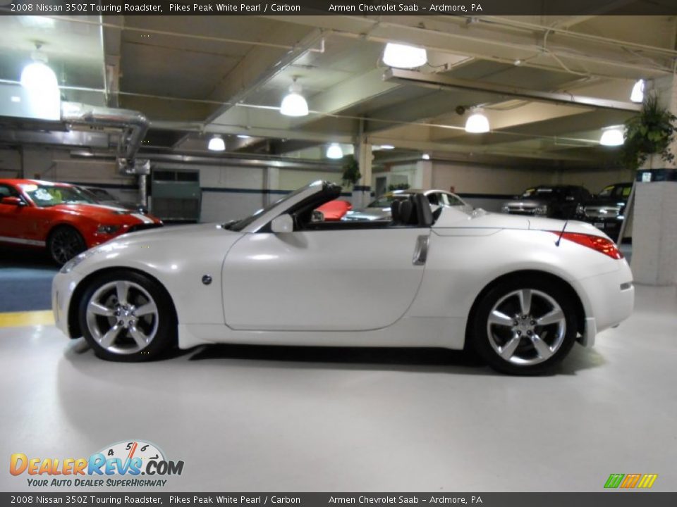 2008 Nissan 350Z Touring Roadster Pikes Peak White Pearl / Carbon Photo #8