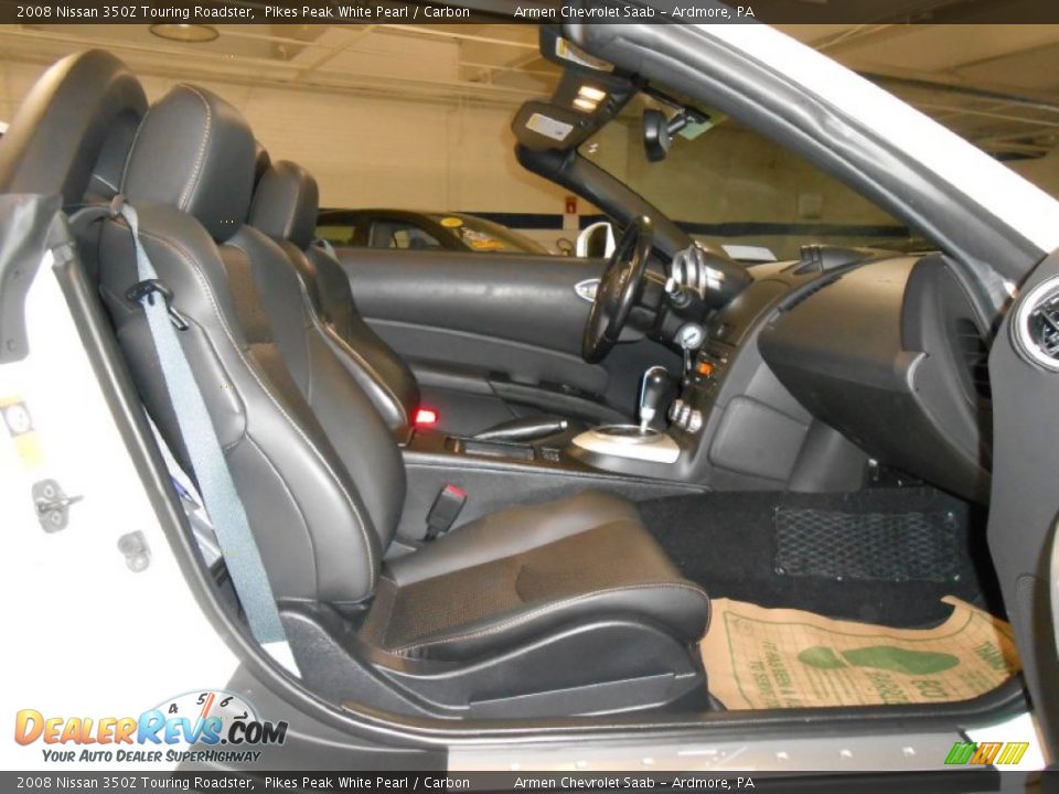 2008 Nissan 350Z Touring Roadster Pikes Peak White Pearl / Carbon Photo #14