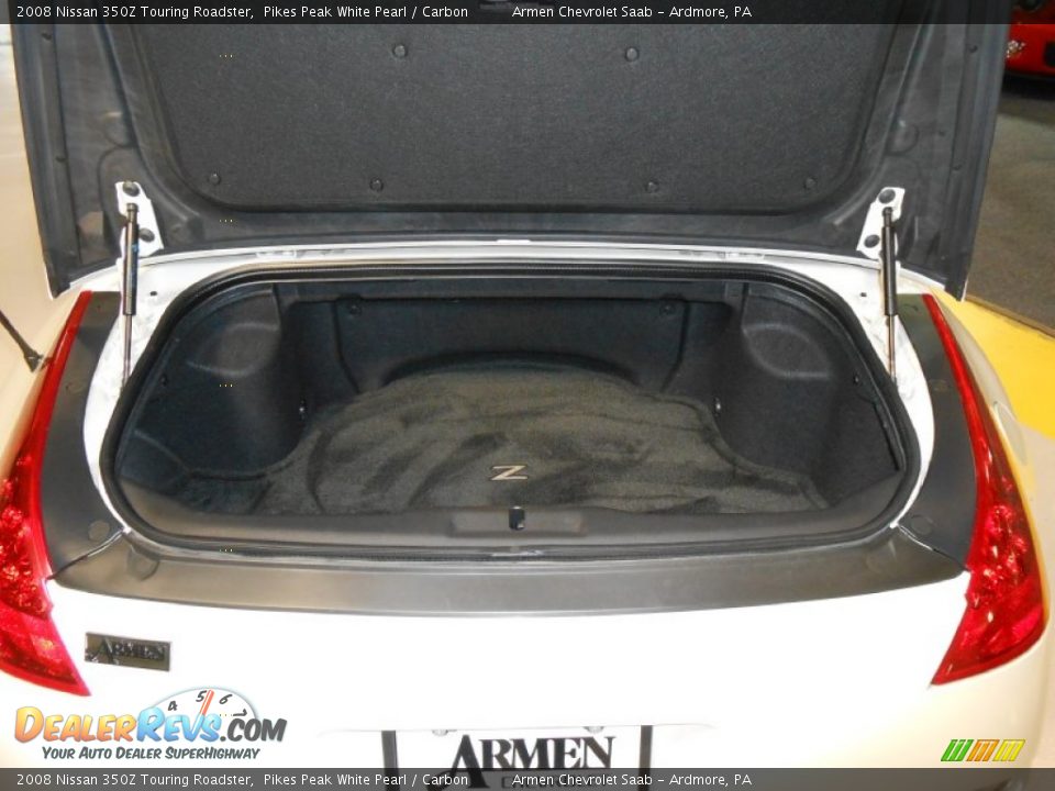 2008 Nissan 350Z Touring Roadster Pikes Peak White Pearl / Carbon Photo #16