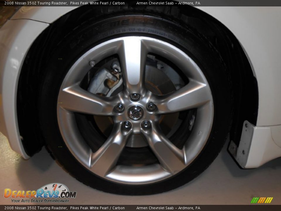 2008 Nissan 350Z Touring Roadster Pikes Peak White Pearl / Carbon Photo #20