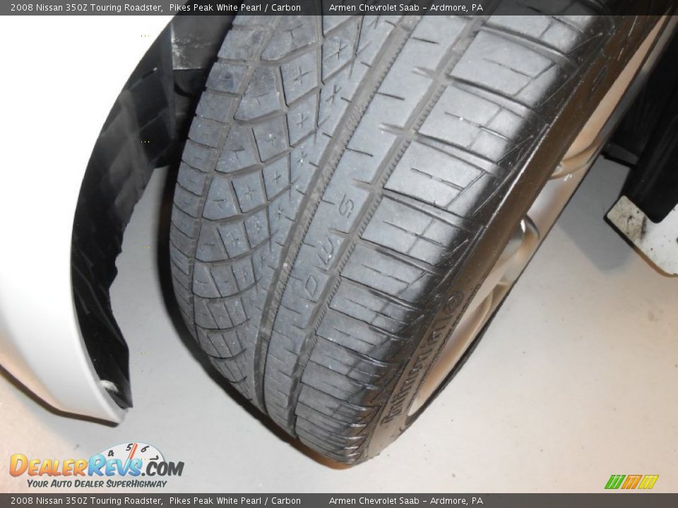 2008 Nissan 350Z Touring Roadster Pikes Peak White Pearl / Carbon Photo #21