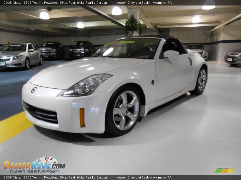 2008 Nissan 350Z Touring Roadster Pikes Peak White Pearl / Carbon Photo #27
