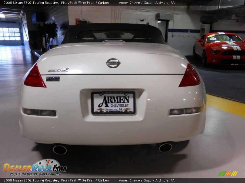 2008 Nissan 350Z Touring Roadster Pikes Peak White Pearl / Carbon Photo #29