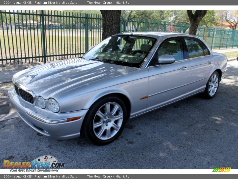 2004 Jaguar XJ XJ8 Platinum Silver Metallic / Sand Photo #1