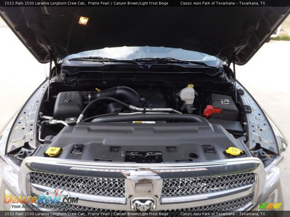 2013 Ram 1500 Laramie Longhorn Crew Cab Prairie Pearl / Canyon Brown/Light Frost Beige Photo #11