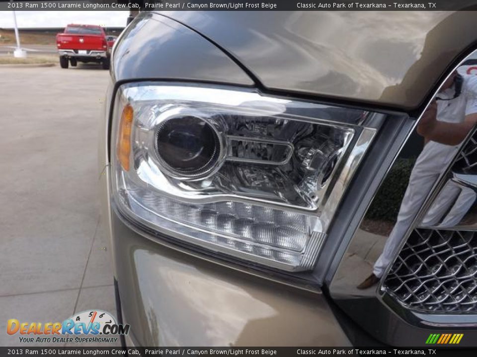 2013 Ram 1500 Laramie Longhorn Crew Cab Prairie Pearl / Canyon Brown/Light Frost Beige Photo #12